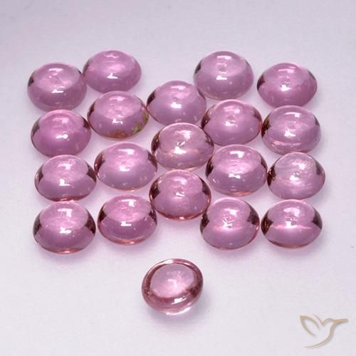 Pedras preciosas de Safira Roxo Royal Muito Claro Rosa natural de 3.36 ct, Redondo, Transparente
