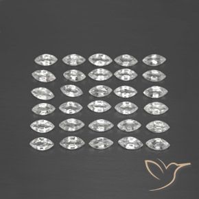 Pedras preciosas de Safira Branco claro natural de 5.08 ct, Marquesa, VVS-VS