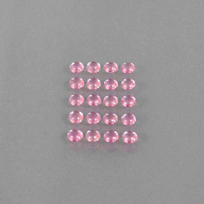 Pedras preciosas de safira rosa natural de  ct, corte redondo, transparente