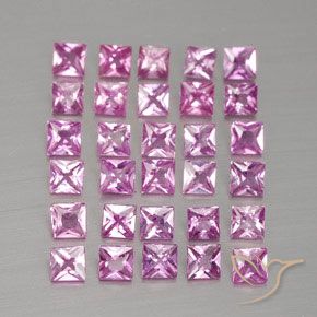 Pedras preciosas de Safira Luz rosa natural de 2.34 ct, Quadrado, VVS-VS