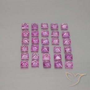 Pedras preciosas de Safira Luz rosa natural de 2.34 ct, Quadrado, VVS-VS