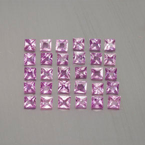 Pedras preciosas de safira rosa natural de  ct, quadrado, VVS-VS