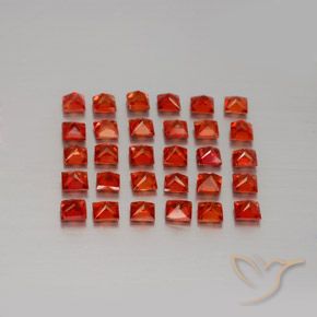 Pedras preciosas de safira laranja natural de 2,51 ct, quadrado, VVS-VS