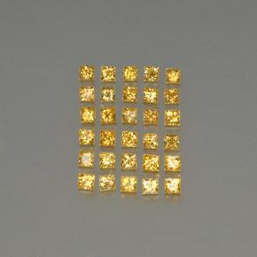 Pedras preciosas de safira amarelo natural de 3,56 ct, quadrado, VVS-VS