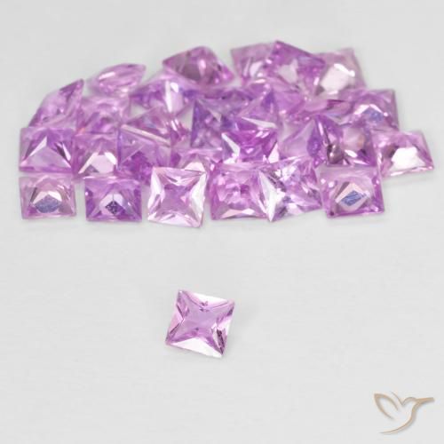 2.56ctw Natural Luz rosa Safira, Quadrado, VVS-VS