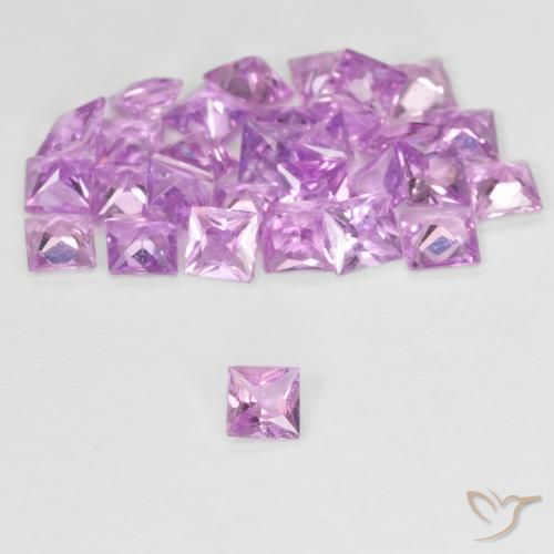 Pedras preciosas de Safira Luz rosa natural de 2.56 ct, Quadrado, VVS-VS