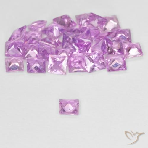 Pedras preciosas de Safira Luz rosa natural de 2.56 ct, Quadrado, VVS-VS