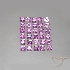 Pedras preciosas de Safira Luz rosa natural de 2.48 ct, Quadrado, VVS-VS