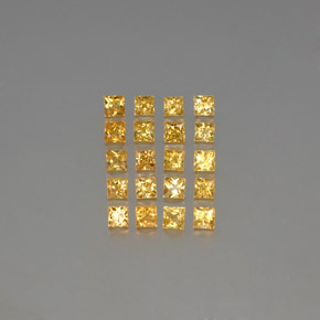 Pedras preciosas de safira amarelo natural de  ct, quadrado, VVS-VS
