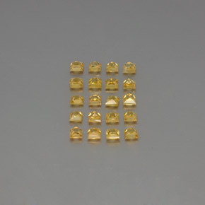 Pedras preciosas de safira amarelo natural de  ct, quadrado, VVS-VS