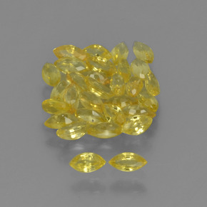 Pedras preciosas de safira amarelo natural de 3,34 ct, marquise, VVS-VS
