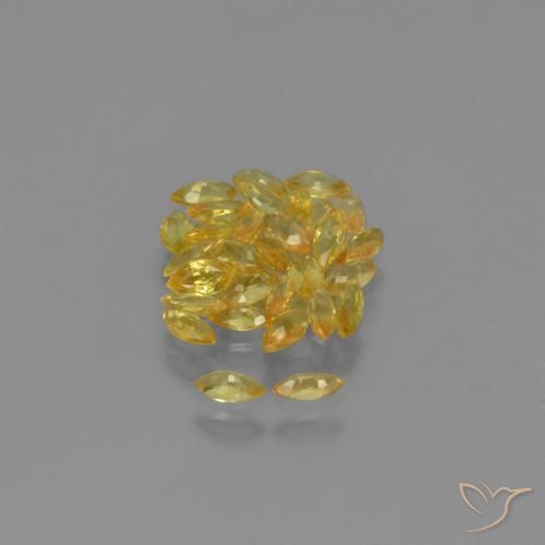 Pedras preciosas de Safira Amarelo natural de 2.83 ct, Marquesa, VVS-VS