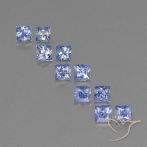 Pedras preciosas de safira azul natural de 2,51 ct, quadrado, VVS-VS
