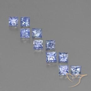 Pedras preciosas de safira azul natural de 2,56 ct, quadrado, VS