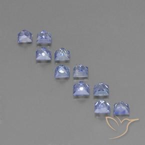 Pedras preciosas de safira azul natural de 2,56 ct, quadrado, VS
