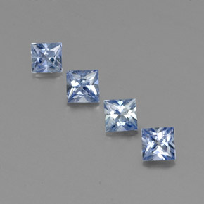 Pedras preciosas de safira azul natural de  ct, quadrado, VS