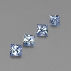 Pedras preciosas de safira azul natural de  ct, quadrado, VS