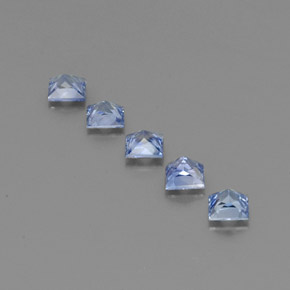 Pedras preciosas de safira azul natural de  ct, quadrado, VVS-VS