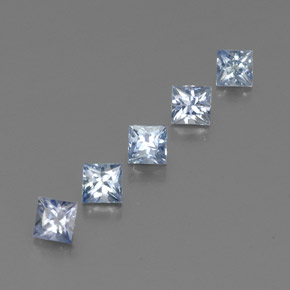 Pedras preciosas de safira azul natural de  ct, quadrado, VS