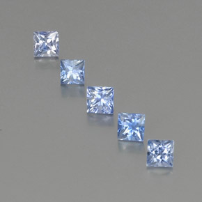 Pedras preciosas de safira azul natural de  ct, quadrado, VS