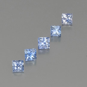 Pedras preciosas de safira azul natural de  ct, quadrado, VS