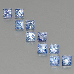 Pedras preciosas de safira azul natural de  ct, quadrado, VS