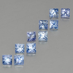Pedras preciosas de safira azul natural de  ct, quadrado, VS