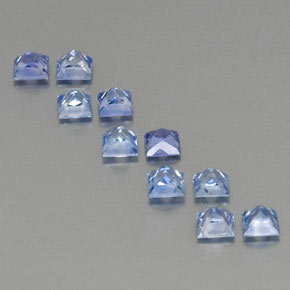 Pedras preciosas de safira azul natural de  ct, quadrado, VS