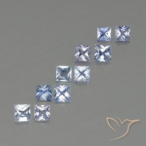 Pedras preciosas de safira azul natural de 2,16 ct, quadrado, VVS-VS