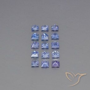 Pedras preciosas de safira azul natural de 3,56 ct, quadrado, VS