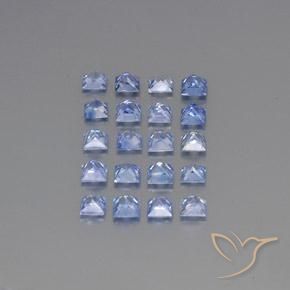 Pedras preciosas de Safira Pastel Azul natural de 5.59 ct, Quadrado, VS