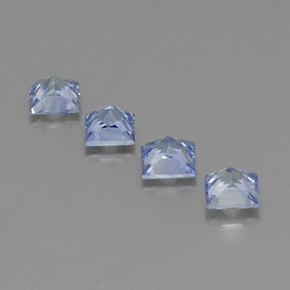 Pedras preciosas de safira azul natural de  ct, quadrado, VVS-VS