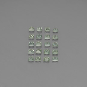 Pedras preciosas de safira verde natural de  ct, quadrado, VVS-VS