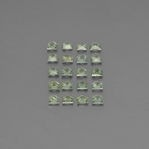 Pedras preciosas de safira verde natural de  ct, quadrado, VVS-VS