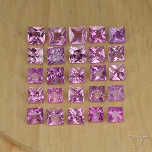 Pedras preciosas de Safira Luz roxa natural de 4.19 ct, Quadrado, VVS-VS