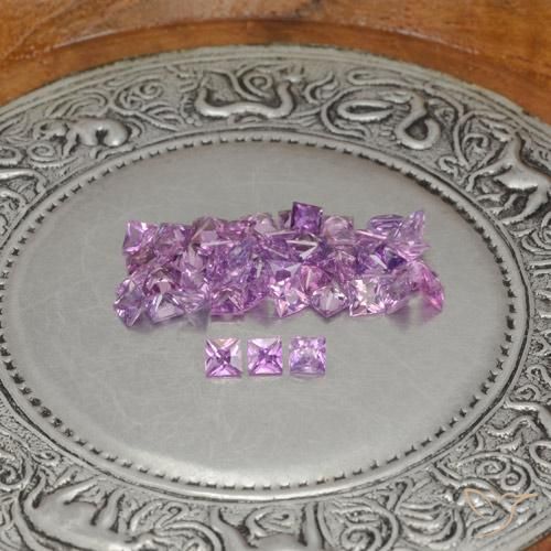 4.65ctw Natural Roxo rosado Safira, Quadrado, VVS-VS