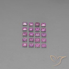 Pedras preciosas de safira roxo natural de 2,59 ct, quadrado, VVS-VS
