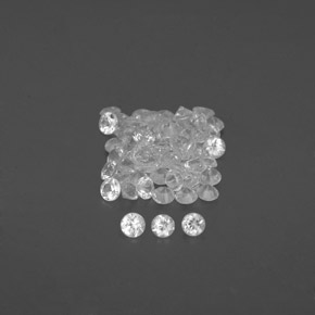 Pedras preciosas de safira branco natural de  ct, corte redondo, VVS-VS