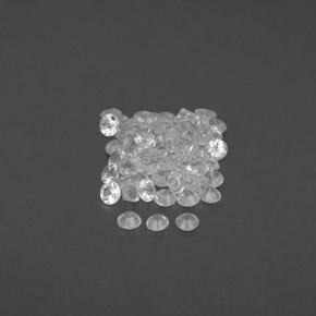 Pedras preciosas de safira branco natural de  ct, corte redondo, VVS-VS