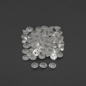 Pedras preciosas de safira branco natural de  ct, corte redondo, VVS-VS