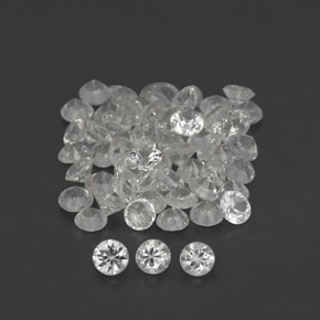 Pedras preciosas de safira branco natural de  ct, corte redondo, VVS-VS