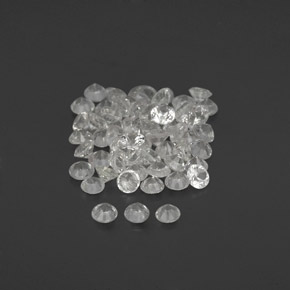 Pedras preciosas de safira branco natural de  ct, corte redondo, VVS-VS