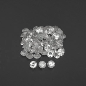 Pedras preciosas de safira branco natural de  ct, corte redondo, VVS-VS