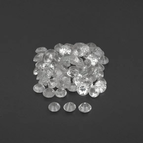 Pedras preciosas de safira branco natural de  ct, corte redondo, VVS-VS