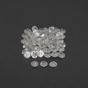 Pedras preciosas de safira branco natural de  ct, corte redondo, VVS-VS
