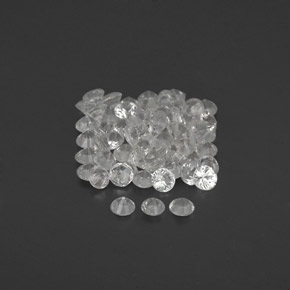 Pedras preciosas de safira branco natural de  ct, corte redondo, VVS-VS