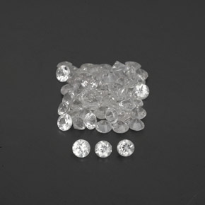 Pedras preciosas de safira branco natural de  ct, corte redondo, VVS-VS