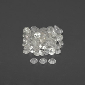 Pedras preciosas de safira branco natural de  ct, corte redondo, VVS-VS