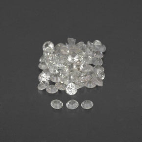 Pedras preciosas de safira branco natural de  ct, corte redondo, VVS-VS