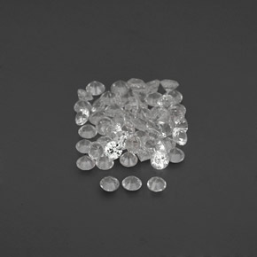 Pedras preciosas de safira branco natural de  ct, corte redondo, VVS-VS